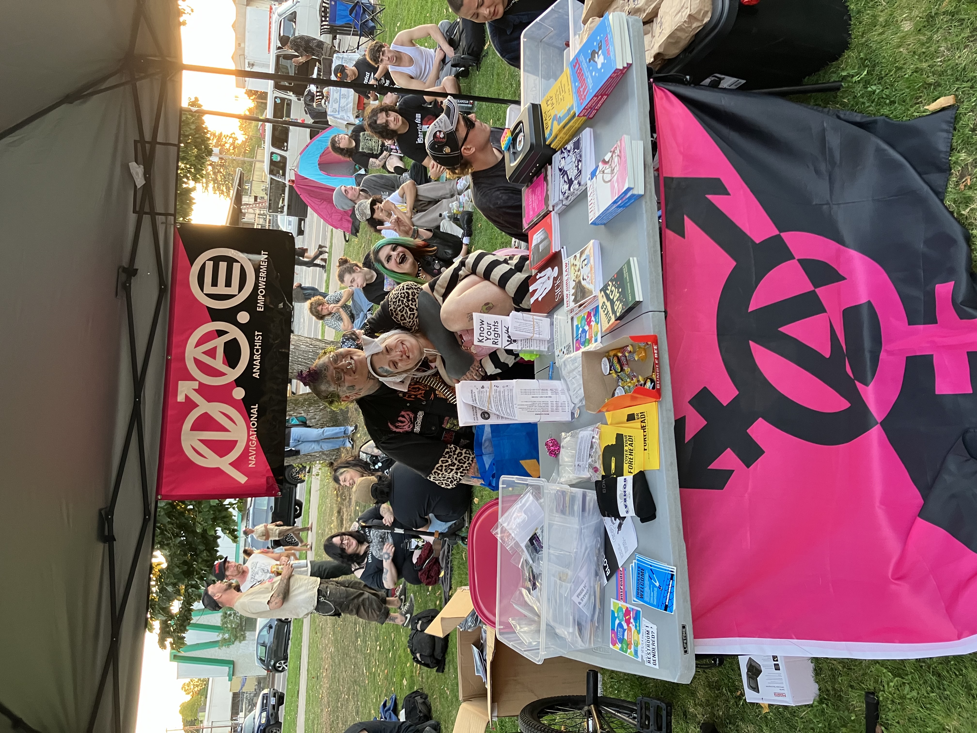 Navigational Anarchist Empowerment tabling at the event