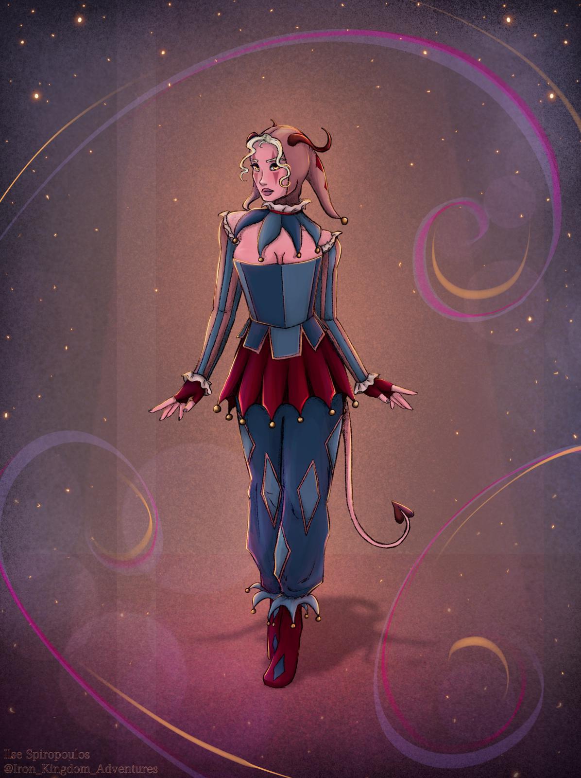 A clown femme person